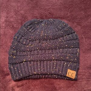 C.C Kids Navy Speckled Beanie with Multicolor Flecks